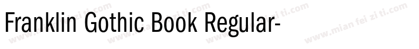 Franklin Gothic Book Regular字体转换